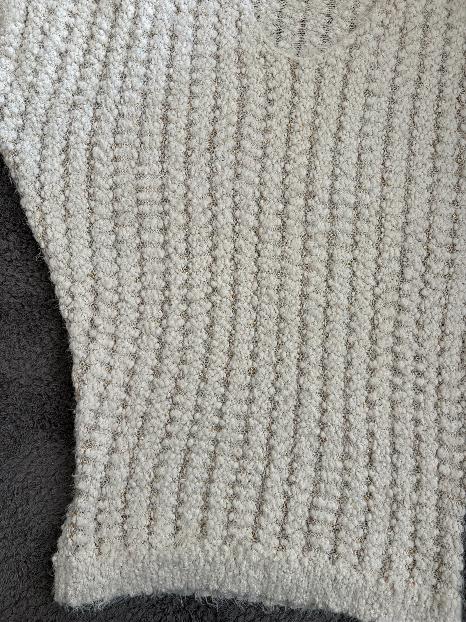 Women's sweater size 42/44 ecru boucle knit U Collection – photo 2